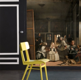 Peinture murale ou papier peint meninas vel&aacute;zquez
