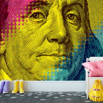 Photo murale ou papier peint benjamin franklin gros plan