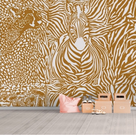 Papier peint ou illustration de papier peint textures d'animaux en monochrome moderne