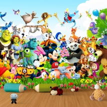 Papier peint ou murale personnages de films disney et pixar