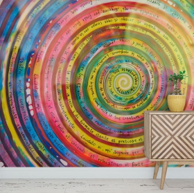 De mandala de pri&egrave;re color&eacute; de la jeunesse moderne