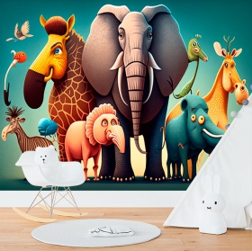Papier peint ou papier peint animaux &eacute;tranges de la jungle
