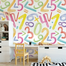 Numéros de dessin pour enfants papier peint ou mural