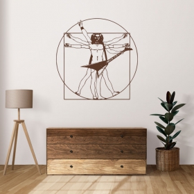 Sticker mural léonard de vinci homme de vitruve