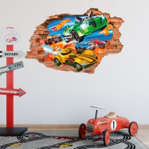 Vinyles 3d pour enfants voitures hot wheels