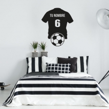 Vinyles football maillot personnalisé avec nom et numéro