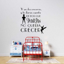 Stickers et vinyles décoratifs avec les citations de peter pan 