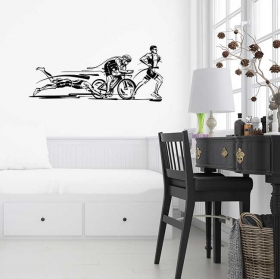 Vinyles décoratifs et autocollants pour le sport du triathlon