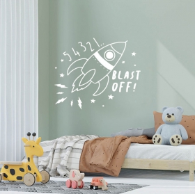 Vinyles d&eacute;coratifs adh&eacute;sifs d'une fus&eacute;e. 