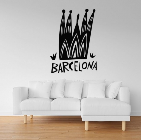 Vinyles adh&eacute;sifs de la sagrada familia de barcelone