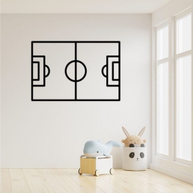 Terrain de football silhouette vinyle adh&eacute;sif