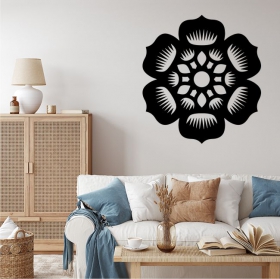 Fleurs de mandala en vinyle adh&eacute;sif
