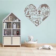 Autocollants en vinyle phrases avec coeur harry potter
