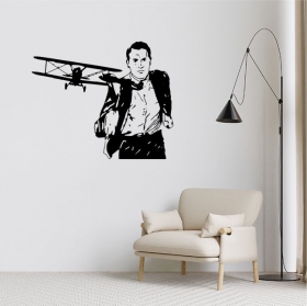 Vinyle adh&eacute;sif james bond 007 petit avion