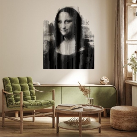 Vinyles adh&eacute;sifs la gioconde pix&eacute;lis&eacute;e