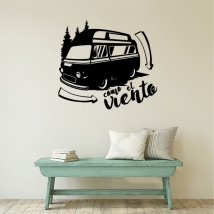 Caravane autocollants en vinyle phrases comme le vent