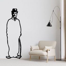 Silhouettes décoratives en vinyle de charles chaplin