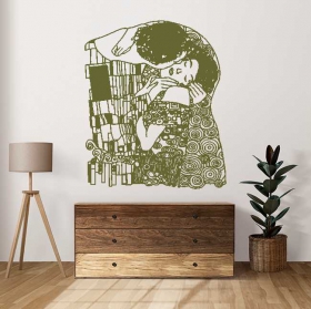 Autocollants en vinyle le baiser gustav klimt