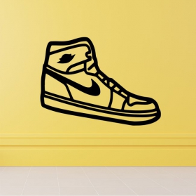 Silhouette en vinyle adhésif d'une sneaker air jordan