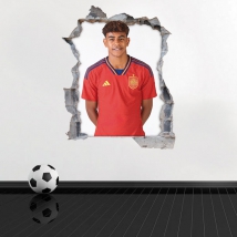 Vinyle de joueur de football 3d lamine yamal