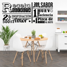 Autocollants de mur cuisine recette secrète