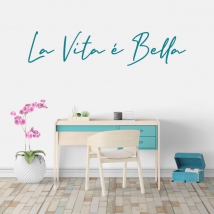 Phrases en vinyle adhésif la vita e vella