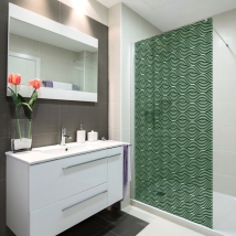 Vinyle écrans ondulations pour salles de bains