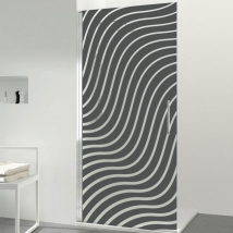 Vinyle pour écrans de salle de bain ondulations