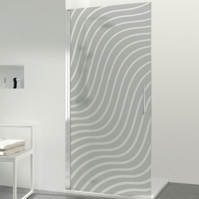 Autocollants ondulés en vinyle pour parois de douche