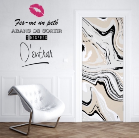 Autocollants en vinyle avec la phrase embrasse-moi avant de partir en catalan